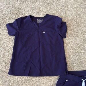 Figs Women's Scrub set in Dark Purple